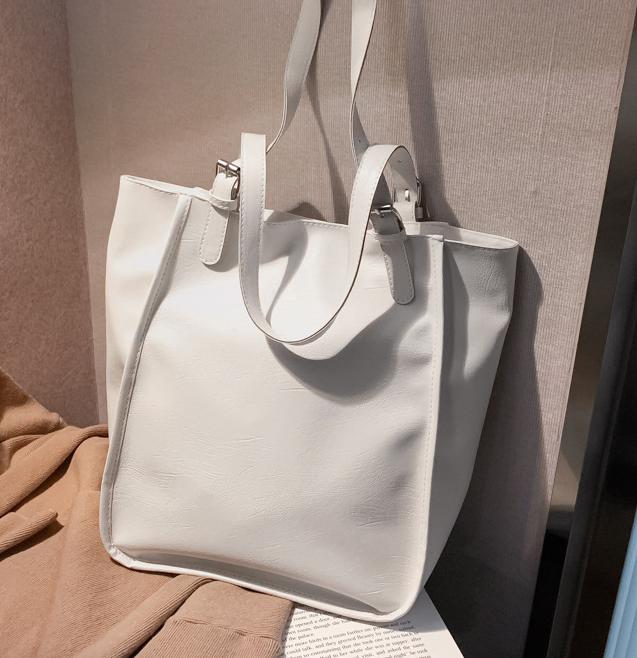 トートバッグ 手提げバッグ ショルダーバッグ レザー レディース メンズ 白 バッグ 鞄 高品質 ユニセックスの通販はau Pay マーケット Skkストア