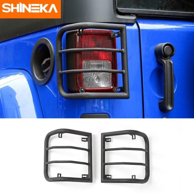 SHINEKA 金属テールライトカバーリアランプガードプロテクタージープラングラー JK 2007 + 自動車アクセサリーの通販は 6,527円