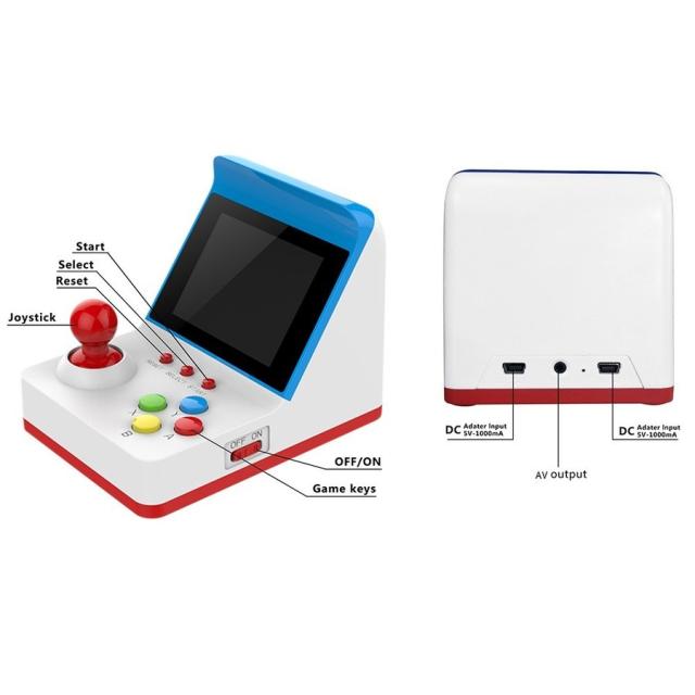 レトロアーケードゲーム コンソール + 2 コントローラー 360ゲーム内蔵 