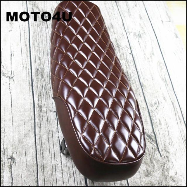 カフェレーサーシート オートバイサドルヴィンテージサドル用 ユニバーサル 64cm_1