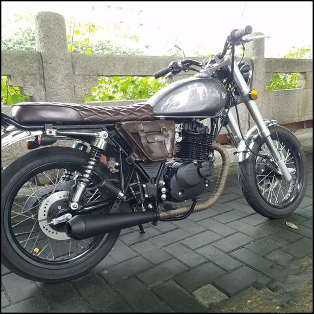 カフェレーサーシート オートバイサドルヴィンテージサドル用 ユニバーサル 64cm_3