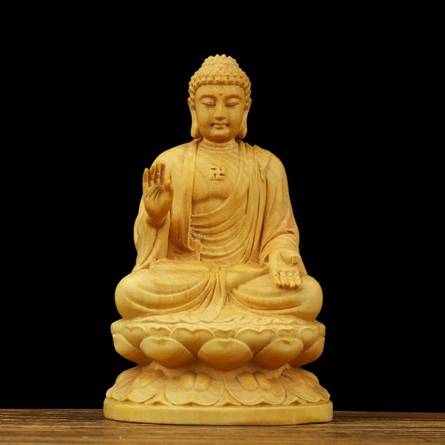 仏像 フィギュア 座るタイ仏陀 Sakyamuni 彫刻仏法 ダルマ像 固体仏像 ウッドブダス 屋内装飾 R1561 Multi-Colored　１３cm 9,400円