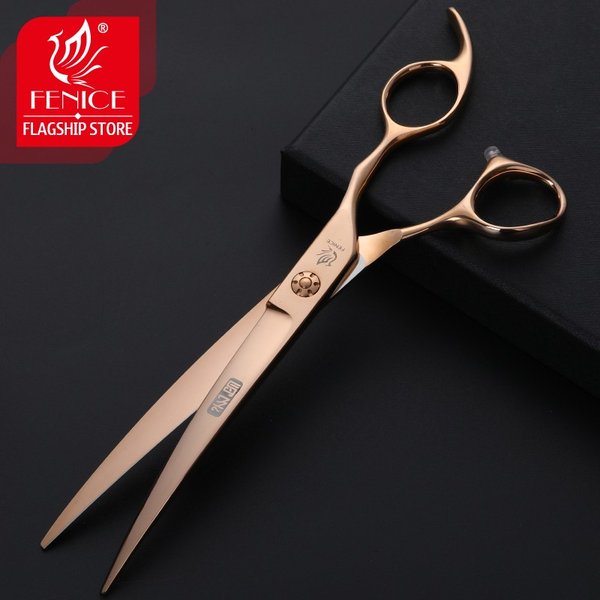 トリミング ハサミ 犬 猫 ペット Fenice ローズゴールド カーブ シアー Golden 7 5インチの通販はau Pay マーケット リンクルモイスト