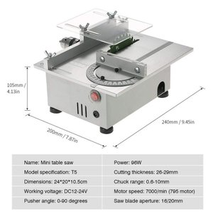 切断機 多機能ミニテーブル 小型卓上丸鋸盤 チェンソー カッター グラインダー 7000RPM 木工 DC24V_1