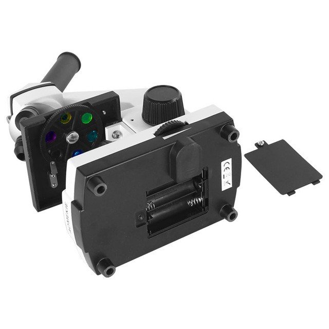 ズーム式顕微鏡 単眼 アジャスタブル LEDライト 9V電池駆動 対物レンズ：16x 接眼レンズ；4-10-40x_4