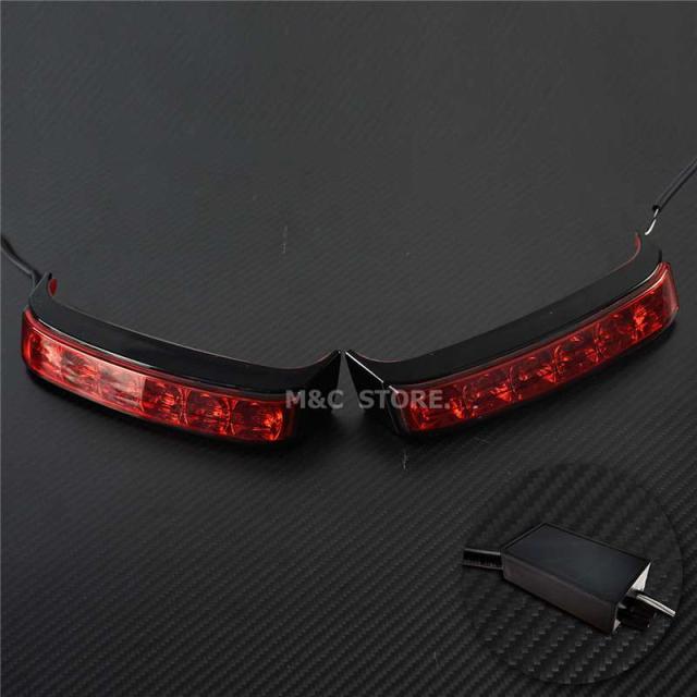 ハーレー FLHシリーズ ウインカーライト LED ターンライト ブラック FLHTCU FLHTK FLHX FLHR FLHRSE FLHTKSE 1の通販は