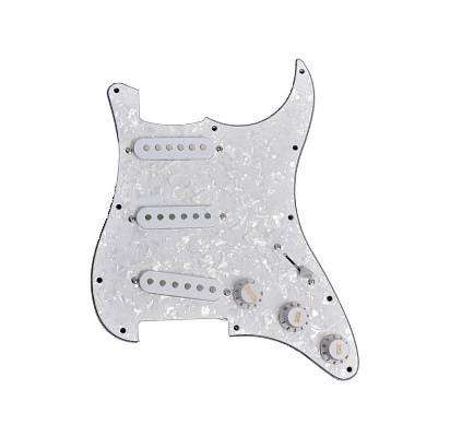 ストラトキャスターピックガードピックアップ回路一式交換用簡単入れ替え修理ピックアップパールピックガードの通販は