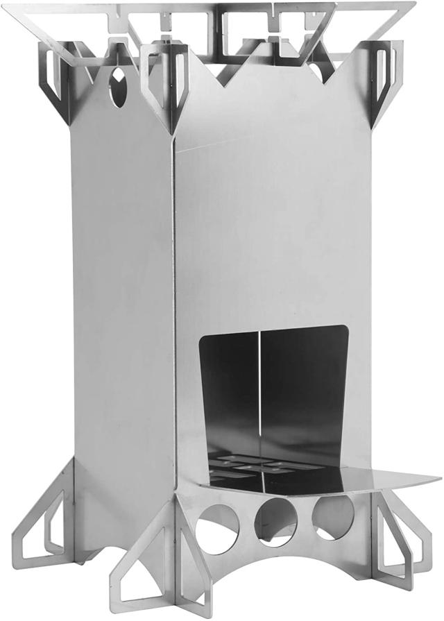 キャンプ用木製ストーブ 折りたたみ式 アウトドアバーニングストーブ ポータブル