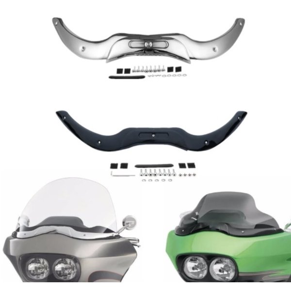 ロードグライド ウインドシールドトリム ブラック フロントカウル ハーレー ツーリング ハーレー ARLEN NESS アレンネス FLTR FLTRXの通販は 8,580円