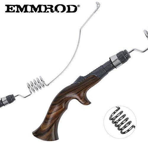 ポータブルスピニングロッド バネ竿 EMMROD エムロッド 釣り 黒檀グリップ ルアーロッド キャスティングロッド