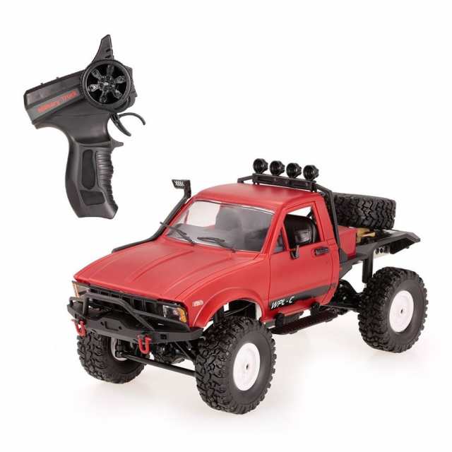 WPL C14 1/16 2.4GHz 4WD RCクローラーヘッドライトRTR付きオフロードセミトラック車　レッド