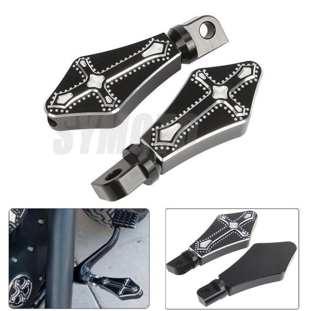 アルミ フットペグ ハーレー クロス スポーツスター ダイナ ソフテイル ツーリング xl883/fxd/48/fl/ローライダー/クラブスタイルの通販は