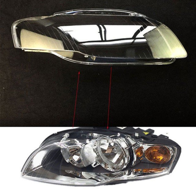 アウディ A4 B7 2006-2007 ヘッドライトレンズ 左右セット 新品☆ リペア