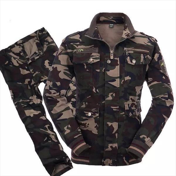 メンズ 作業着 作業服 迷彩 カモフラ 上下セット 175の通販は