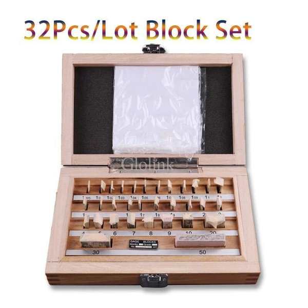 大口注文ゲージブロックセット 1.005～50mm ブロックゲージ 32ピース テストキャリパーブロック測定 器 1886 基準器、ゲージ