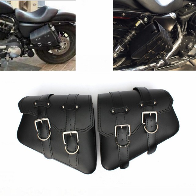 オートバイク汎用 サイドバッグ ハーレースポーツスターXL 883 1200 にフィット 右左セット ブラック.A24 6,160円