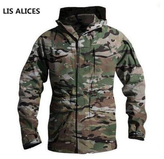 M65 ジャケット ミリタリー マルチカム 男性 パーカー ミリタリーフィールドジャケット 迷彩 a-132