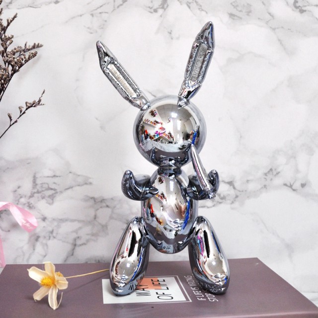うさぎ置物 バルーンラビット 動物彫刻 Jeff Koons