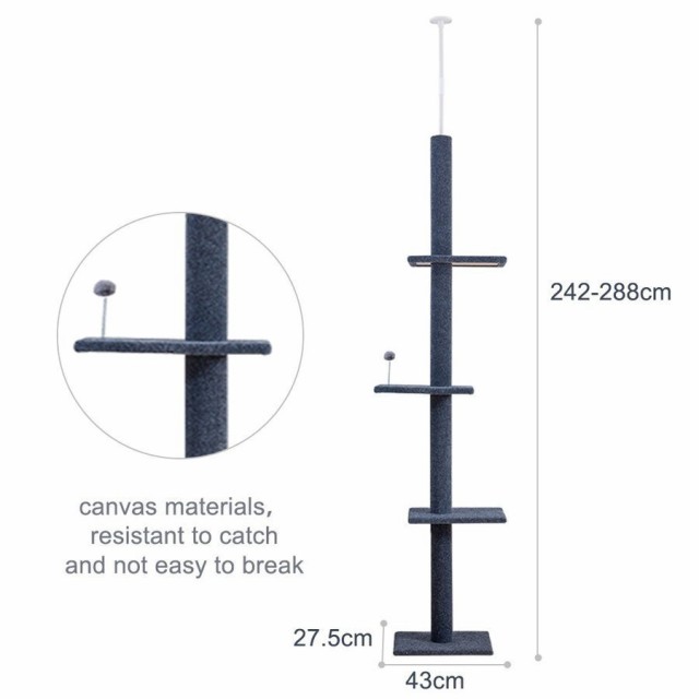 キャットタワー 突っ張り スリム 木登りタワー シングル 猫タワー 省スペースの通販はau PAY マーケット - リンクルモイスト | au PAY  マーケット－通販サイト
