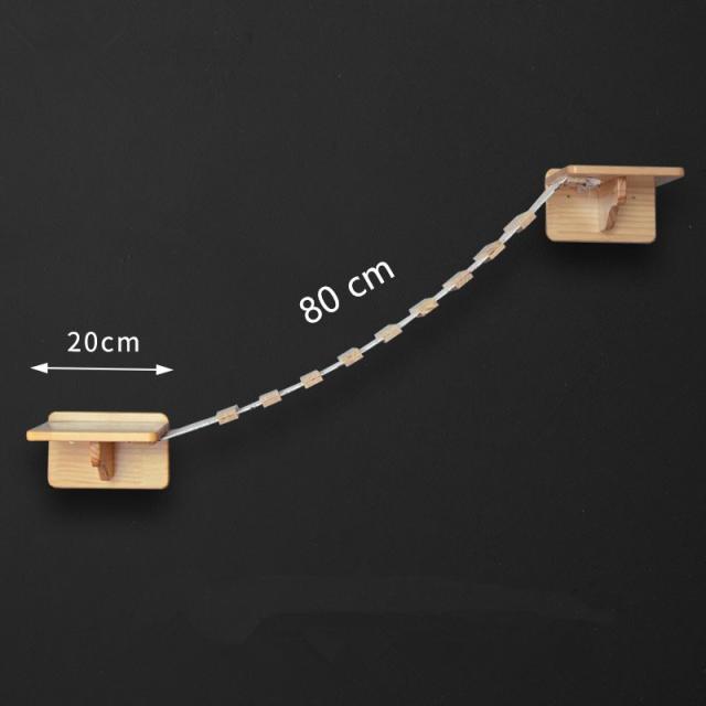 キャットウォーク 猫ハシゴ 吊り橋 壁掛け 木製 ブリッジ ウォール