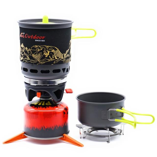 ジェットボイル型クッカー　APG 着火機能付き ☆新品☆ APG 製 ジェットボイル型 クッカーセット（ジェット