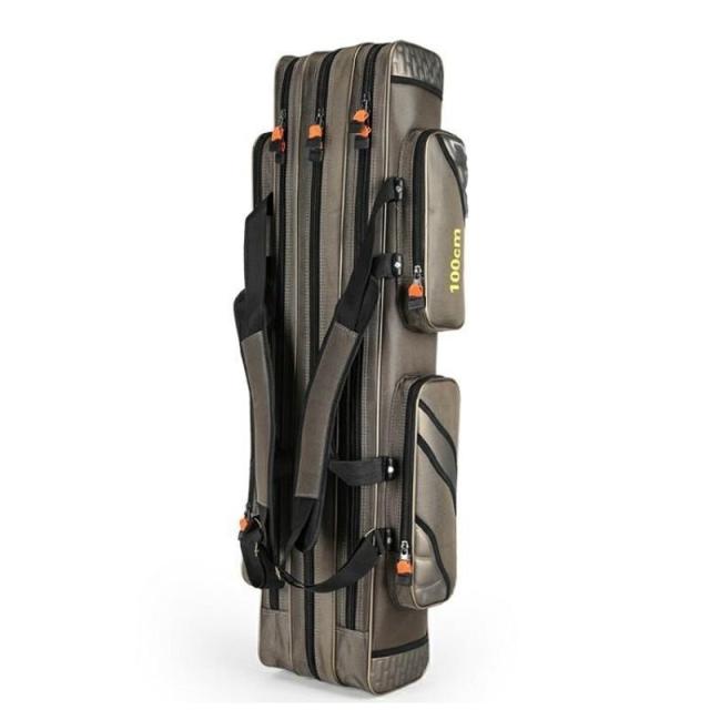 ロッドケース ルアーバッグ 防水 フィッシングバッグ 釣竿ケース リールバッグ 3層 ペスカ