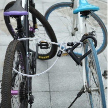 自転車 バイク ロック U字ロック ロードバイク 盗難防止 高強度鋼 スチール製ストッピングワイヤーセットの通販は