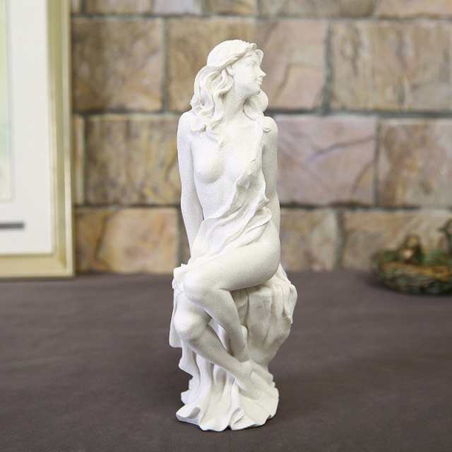 オブジェ 幸運の女神 座る女神 大理石風像 風水 VENUS ヴィーナスの