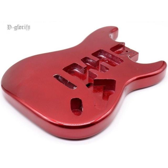 ST エレキギター ボディ パーツ 本体 DIY バスウッド メタリックレッド 9,812円