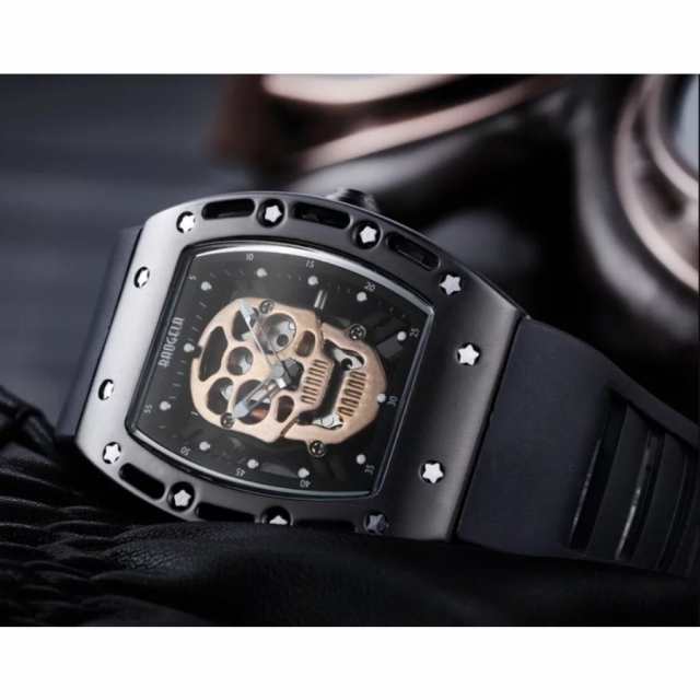 腕時計 メンズ 安い 機械式 日本未入荷 スケルトン ブラック ブロンズ リシャールミル好きにおすすめの通販はau Pay マーケット リンクルモイスト