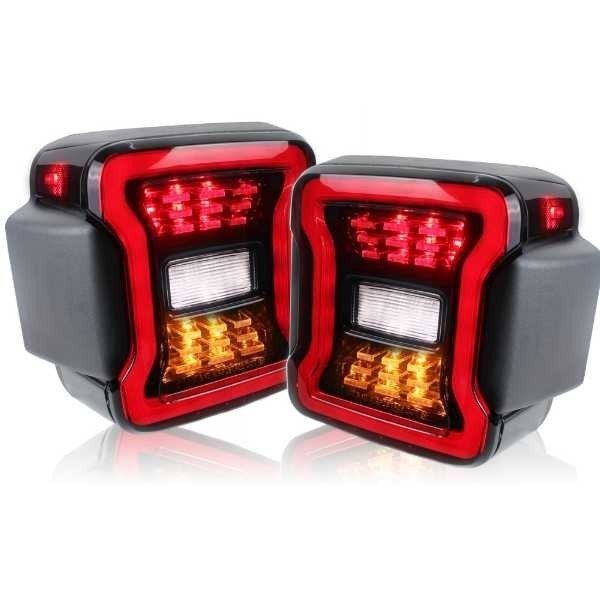 ジープ JLラングラー LED テールランプ スモークレンズのみ USバージョン ユーロバージョン 2018 2019 アンリミテッド