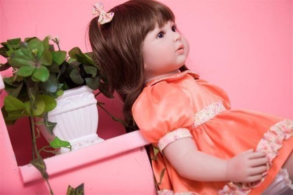 リボーンドール プリンセスドール 茶髪 2つ結び 女の子 幼児 赤ちゃん