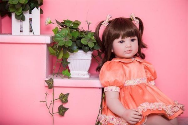 リボーンドール プリンセスドール 茶髪 2つ結び 女の子 幼児 赤ちゃん