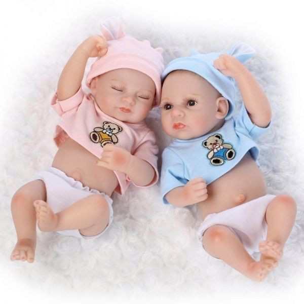 人気提案◆最安◆ 男女の双子ちゃん ミックス双子 リボーンドール 赤ちゃん人形 ベビー人形 ベビードール トドラードール 45センチ 抱き人形、ベビー人形