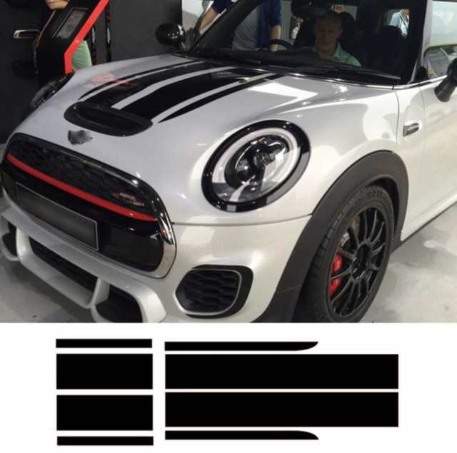 ミニクーパー ステッカー ボンネット＆リア ストライプ デカール カーステッカー John Cooper Works F56 JCW｜au PAY  マーケット