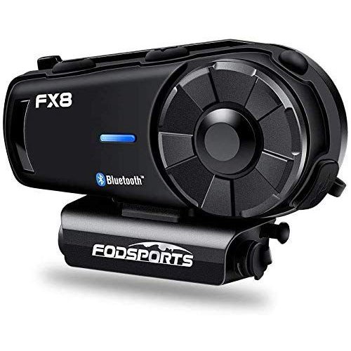 FODSPORTS バイク インカム FX8改良版 最大８人同時通話 Bluetooth4.1 FMラジオ バイクインカム IPX6防水 Siri音声コマンド ヘッドセ