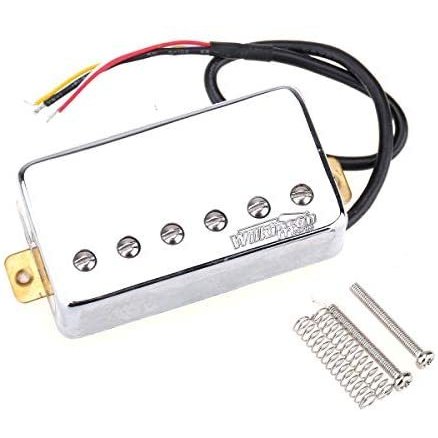 Wilkinson ヴィンテージトーン Alnico 5 PAF スタイル ハムバッカーピックアップ レスポールスタイルのエレキギターブリッジ用、クロームの通販は