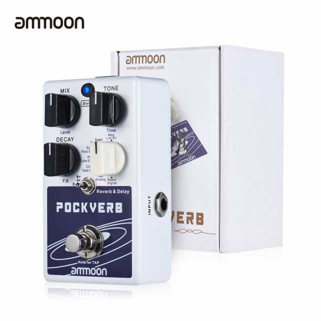 ammoon POCKVERB　リバーブ＆ディレイギターエフェクト　PedalWithタップテンポ