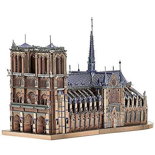 Piececool 3d立体パズル メタリックナノパズル ノートルダム大聖堂(特別版) パーツ数：382個ナノパズル 3Dパズル クリスマスの通販は 5,223円