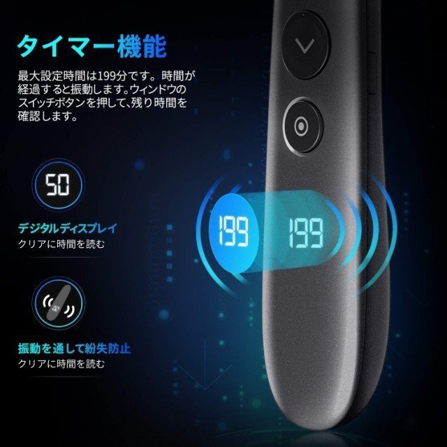 USB 充電式 プレゼンター 【最新スポットライト版】 ポインター プレゼン パワーポインター リモコン エアーマウス機能