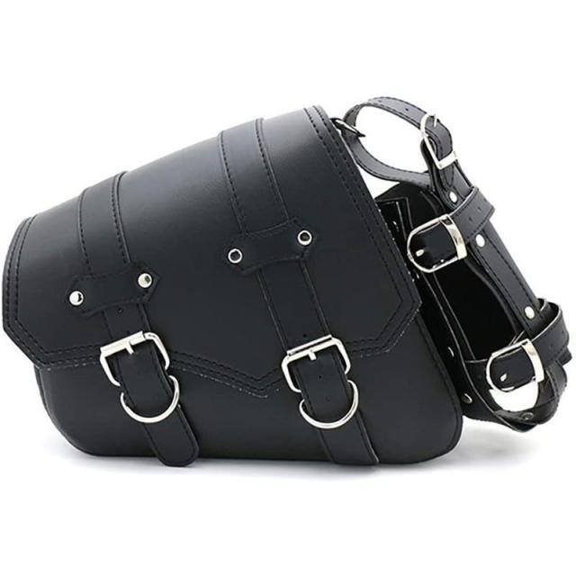 送料無料 ユニバーサルオートバイバッグ オートバイサドルバッグ レザー PU Sportster 883 1200 For