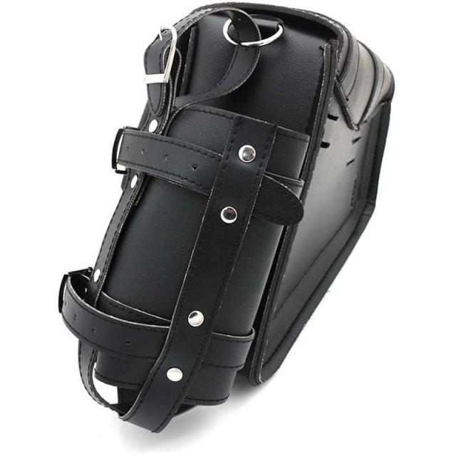 送料無料 ユニバーサルオートバイバッグ オートバイサドルバッグ レザー PU Sportster 883 1200 For_1