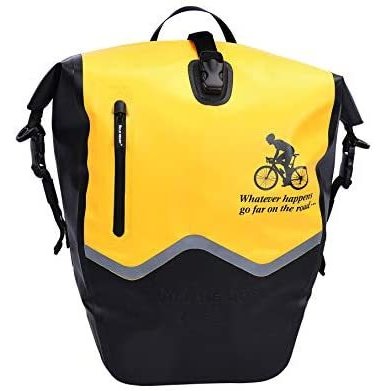 送料無料 WILD HEART 25 L自転車防水パニーリエタンクバッグバッグ自転車ラックバッグ 黄色