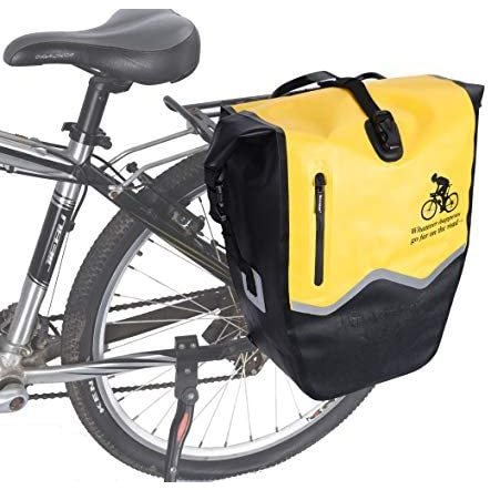 送料無料 WILD HEART 25 L自転車防水パニーリエタンクバッグバッグ自転車ラックバッグ 黄色_1