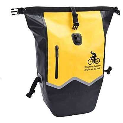 送料無料 WILD HEART 25 L自転車防水パニーリエタンクバッグバッグ自転車ラックバッグ 黄色_3