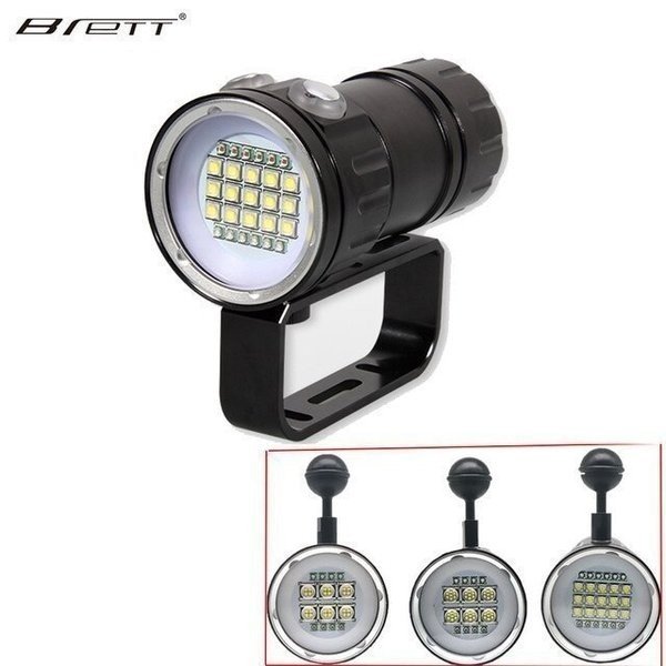 LEDダイビング懐中電灯　18000LM　白赤青光 IPX8モード 防水