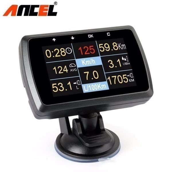 OBD2メーター HUD内蔵温度計の水の消費量水温警報 OBD2デジタル車用 Ancel A501 の通販は