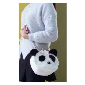 がま口 バッグ 2way フワフワ パンダ ダイカット ぬいぐるみ風 がま口 バッグ 2way フワフワ パンダ ダイカット ぬいぐるみ風の通販は