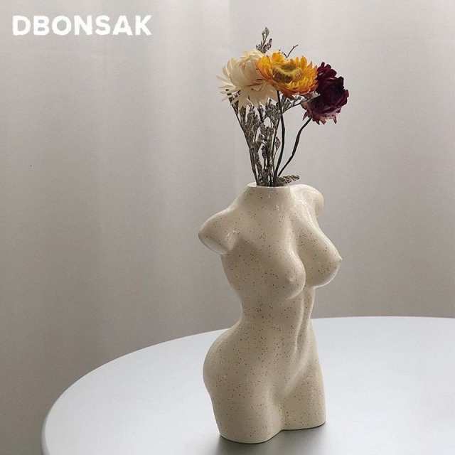 花瓶 おしゃれ 北欧スタイル ボディーアート ヌード 女性 芸術的 オブジェ インテリア ユニークデザイン