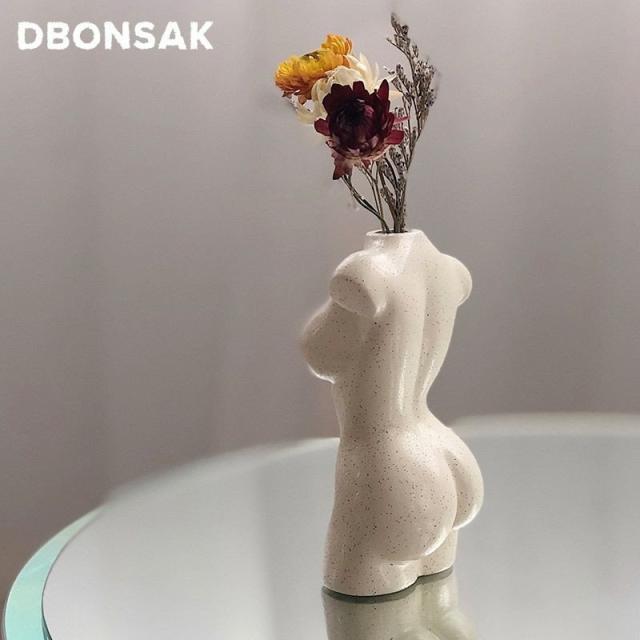 花瓶 おしゃれ 北欧スタイル ボディーアート ヌード 女性 芸術的